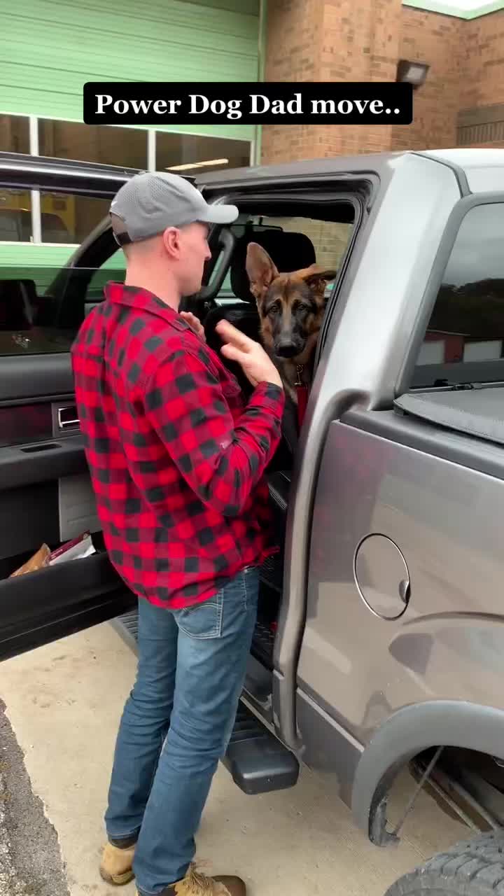 The ultimate dog dad move that wins every time