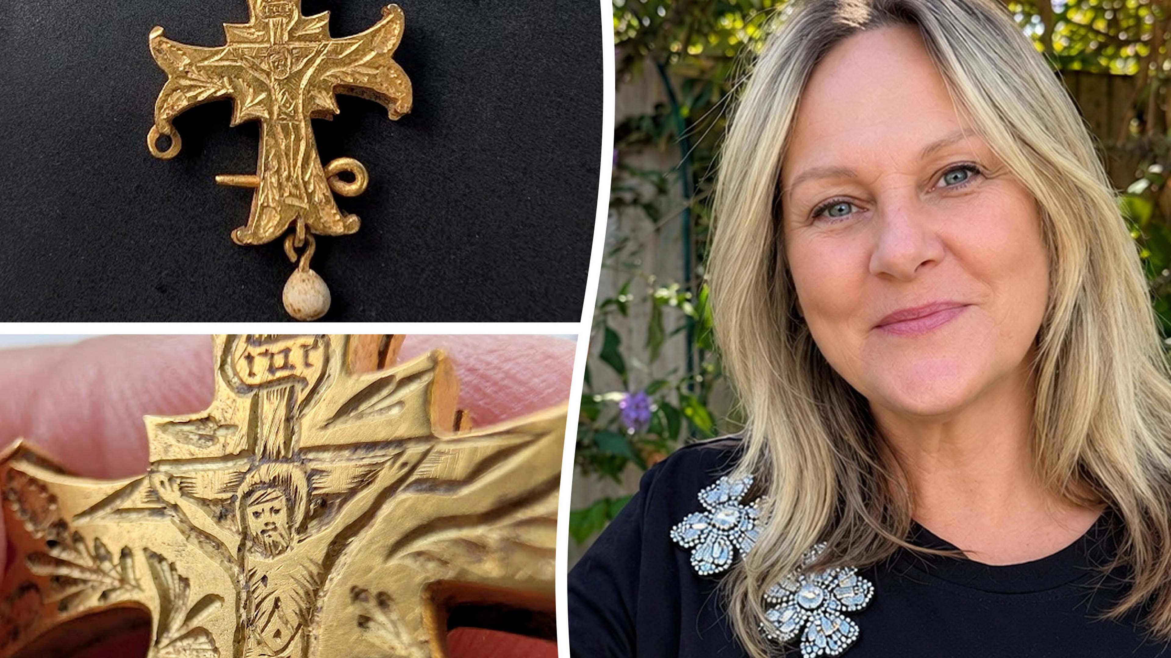 Gran discovers medieval gold cross worth upwards of £20k while metal ...