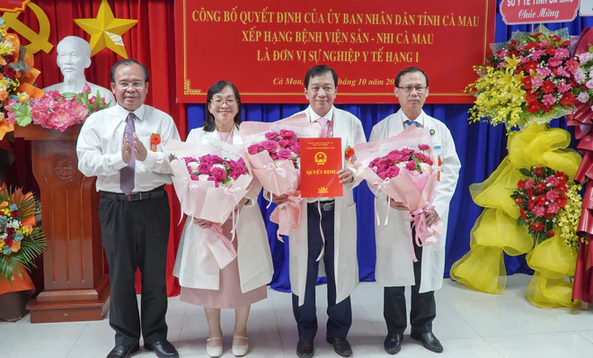 Bệnh viện Sản Nhi Cà Mau được xếp đơn vị sự nghiệp y tế hạng I