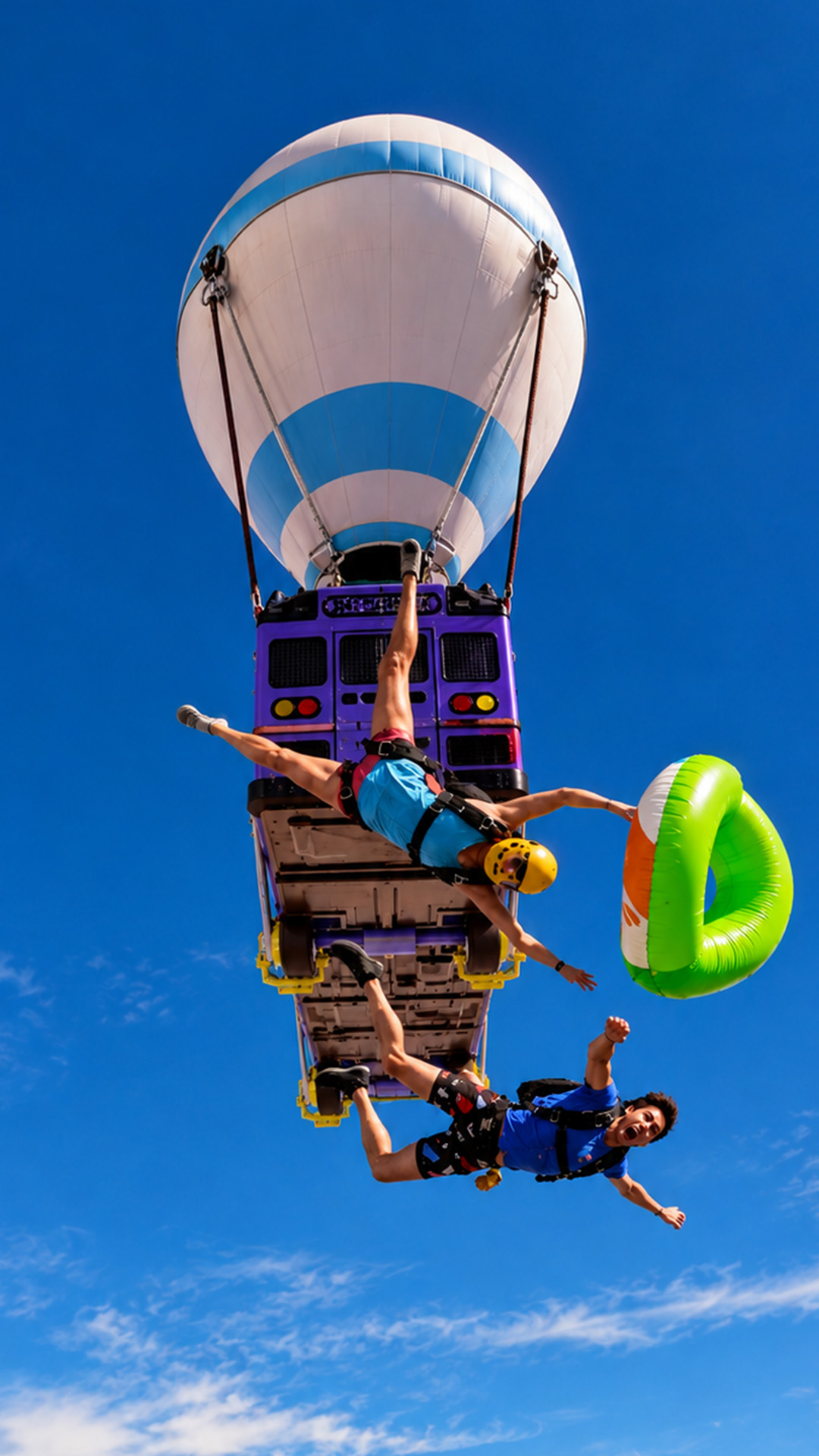What would jumping from Fortnite's battle bus look like?