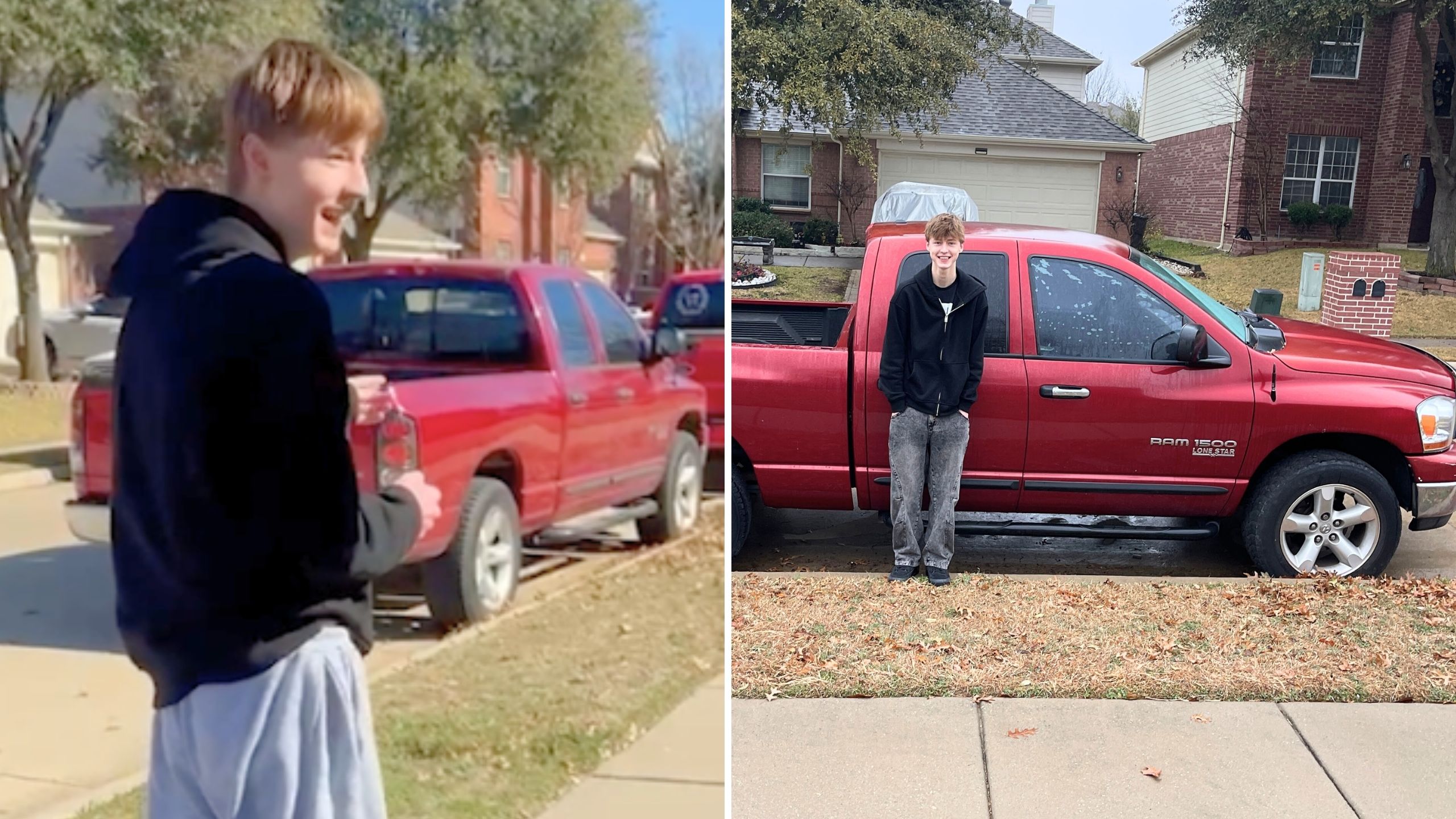 Woman who adopted brother surprises him with dream truck