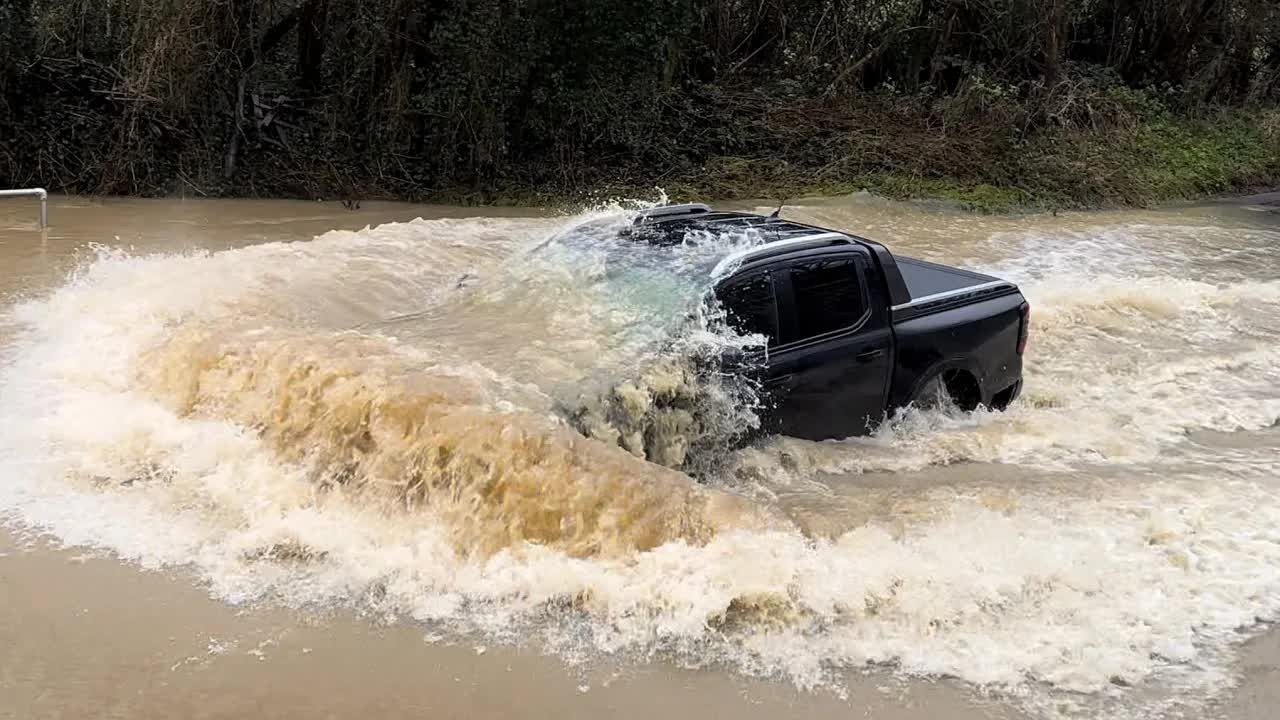 Pickup truck discovers it is not a pickup boat