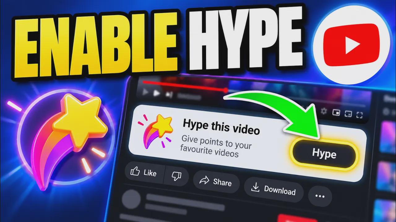 How to enable hype on YouTube videos