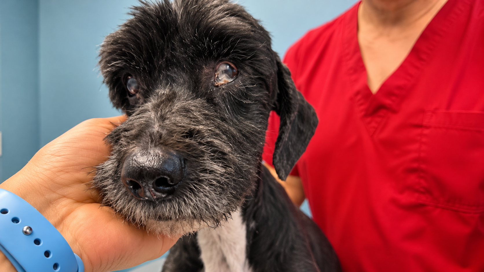 Rescuing a starving dog with a severe eye infection who still trusts people