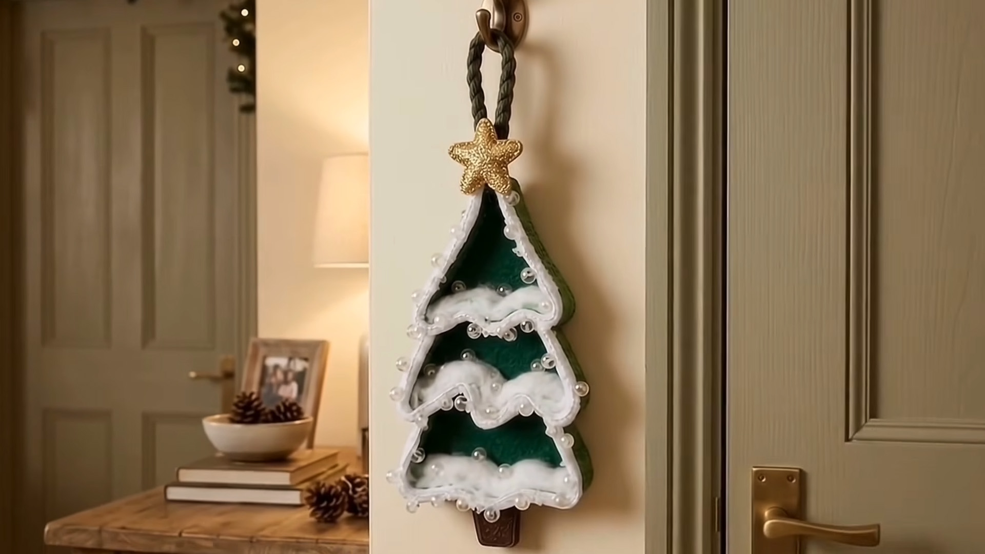 Genius DIY Christmas decoration idea using simple cardboard and tinsel
