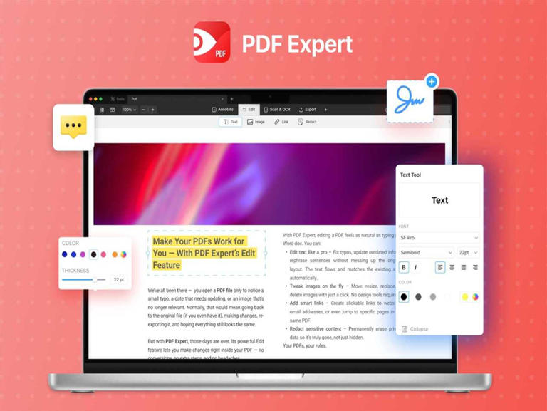 Edit, sign, and convert PDFs on your Mac with PDF Expert for $79.99