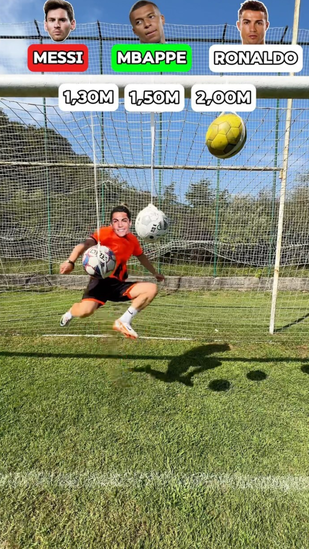 The football high kick challenge that tests player skills