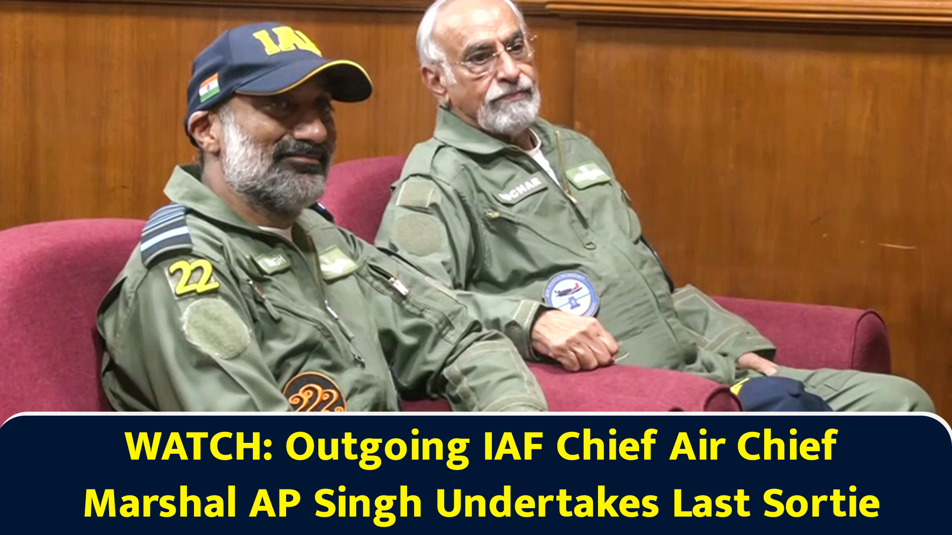 Watch: Outgoing IAF chief Air Chief Marshal AP Singh undertakes last sortie