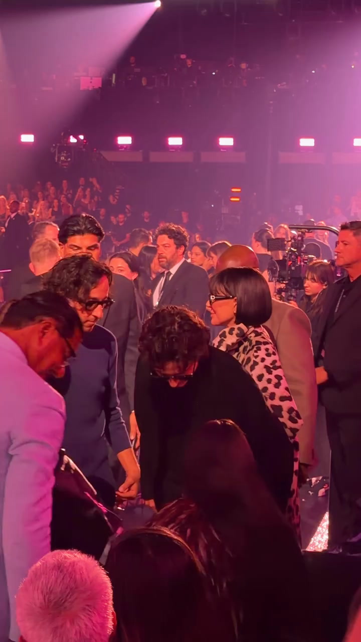 Front row celebs: Timothée Chalamet & Kris Jenner support Kylie Jenner