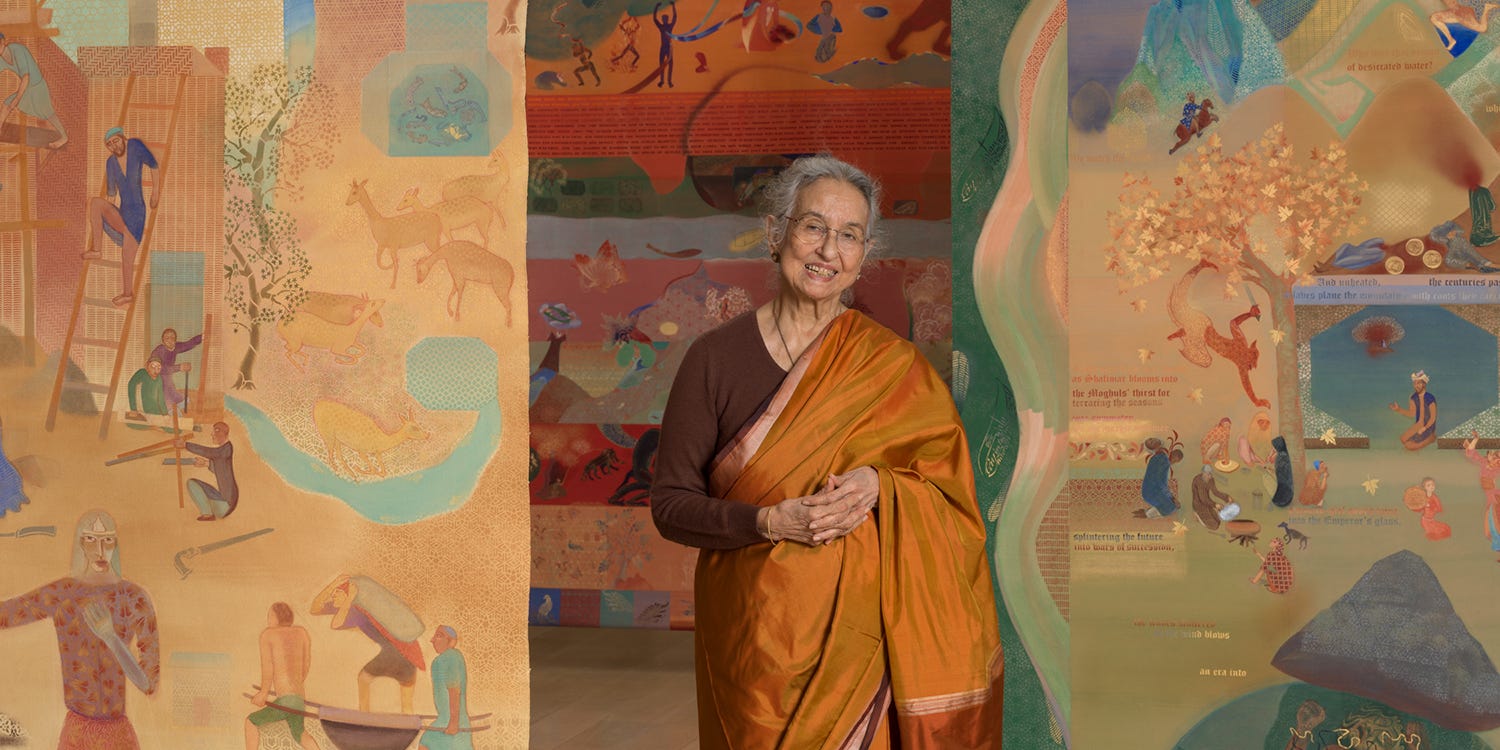 At 80, Nilima Sheikh renders the lush landscapes of her childhood