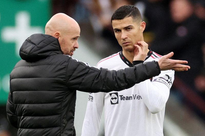 Soccer - Ronaldo let Man United down, says club's former boss Ten Hag