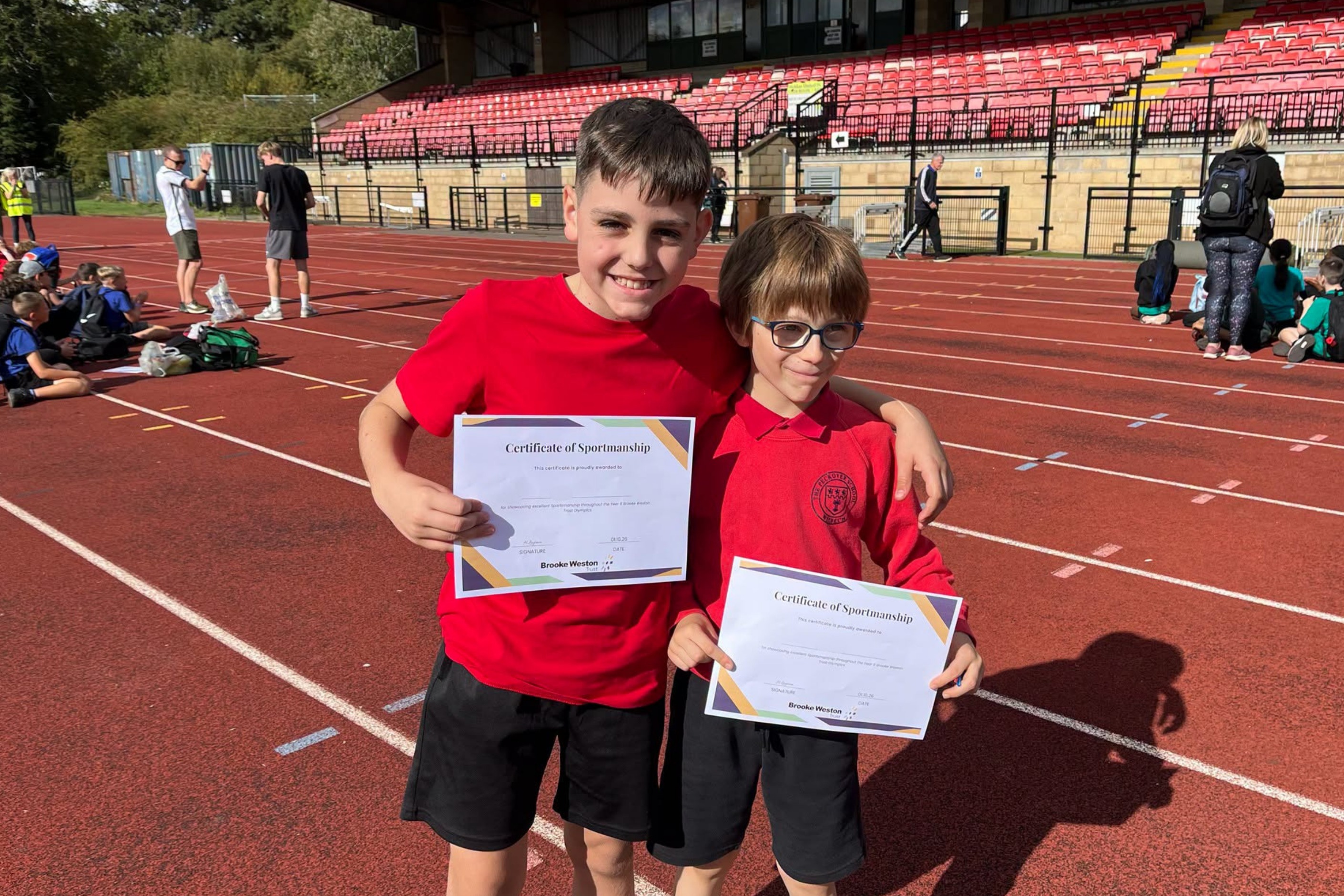 Year 6 pupils go for gold at Brooke Weston Trust Olympics