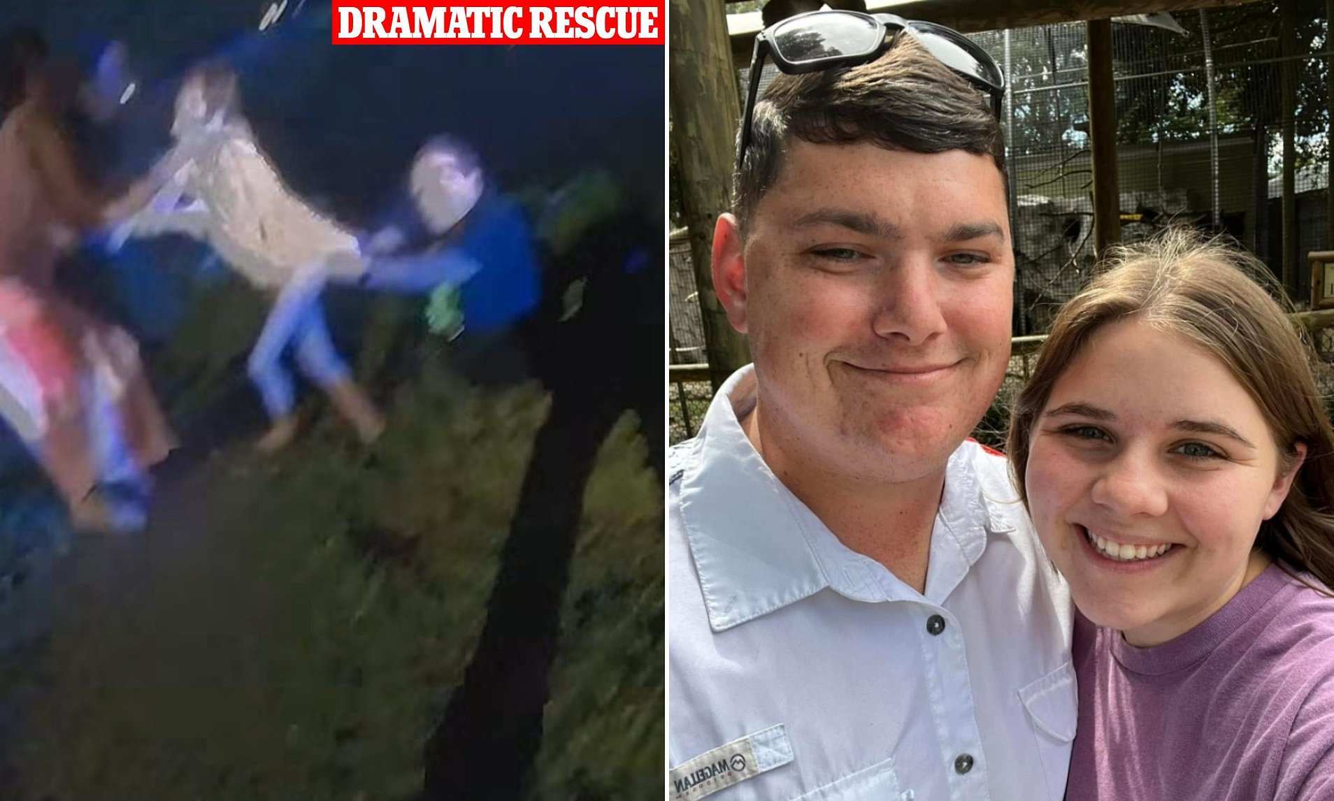 Hero sheriff's deputy filmed jumping into neck-deep pond to rescue non ...
