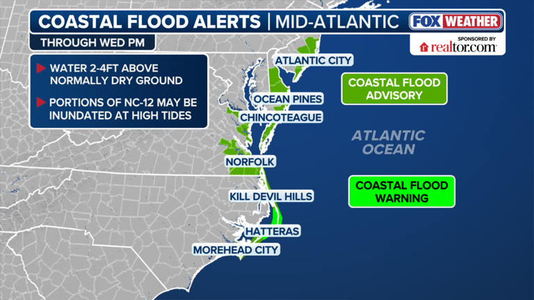 Nor'easter churning off Mid-Atlantic coast to bring dangerous rip ...