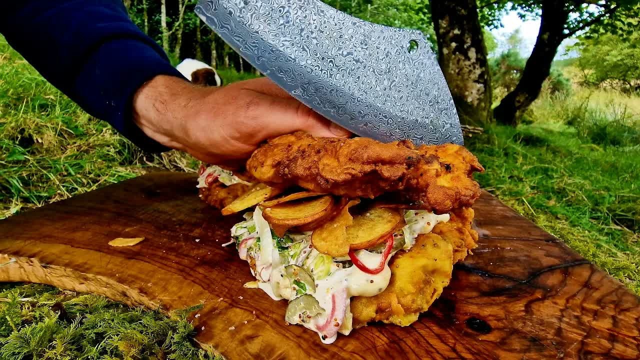 Crispy fried chicken with a golden coating and crunchy texture