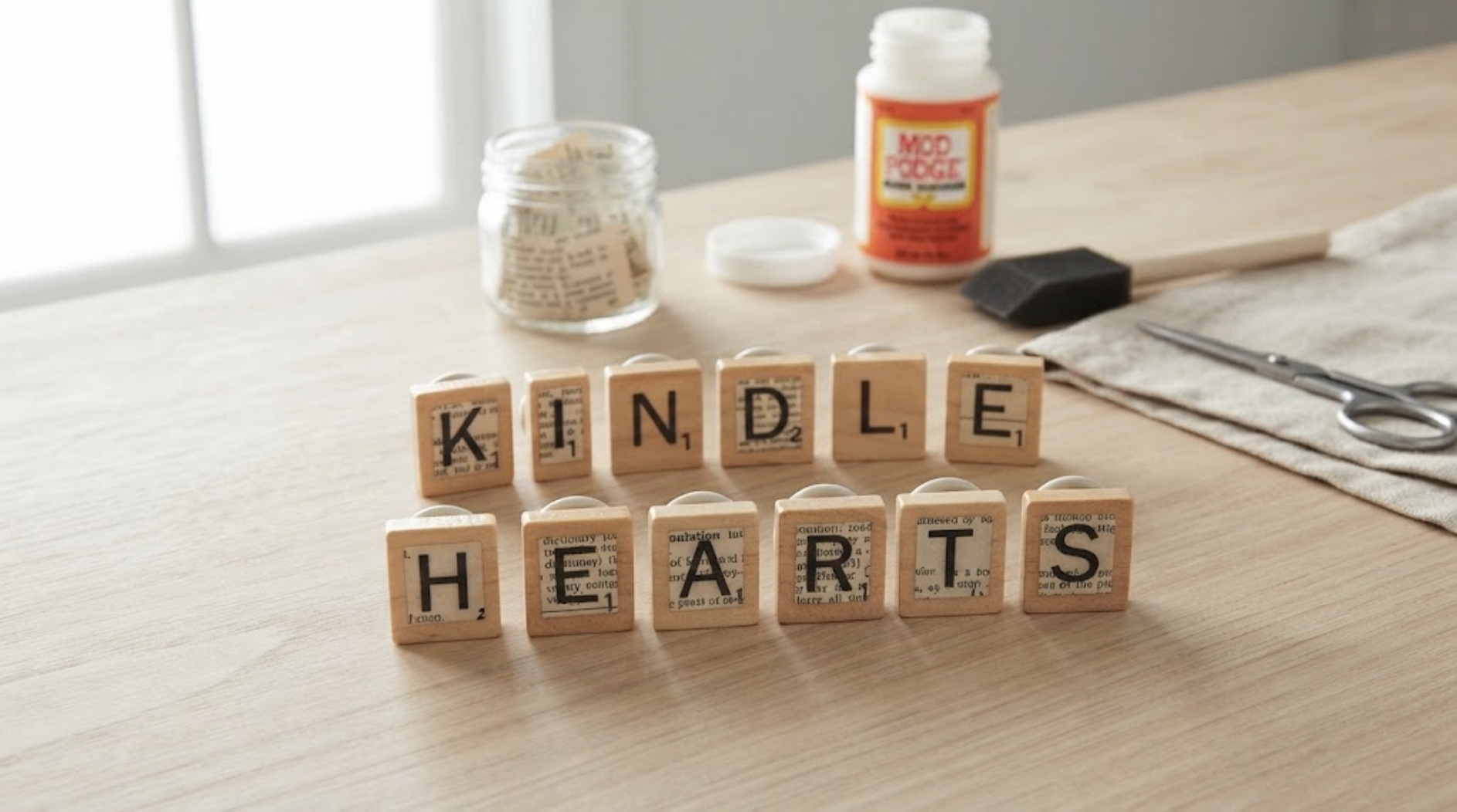 How to create charming decoupage Scrabble tile magnets using Mod Podge