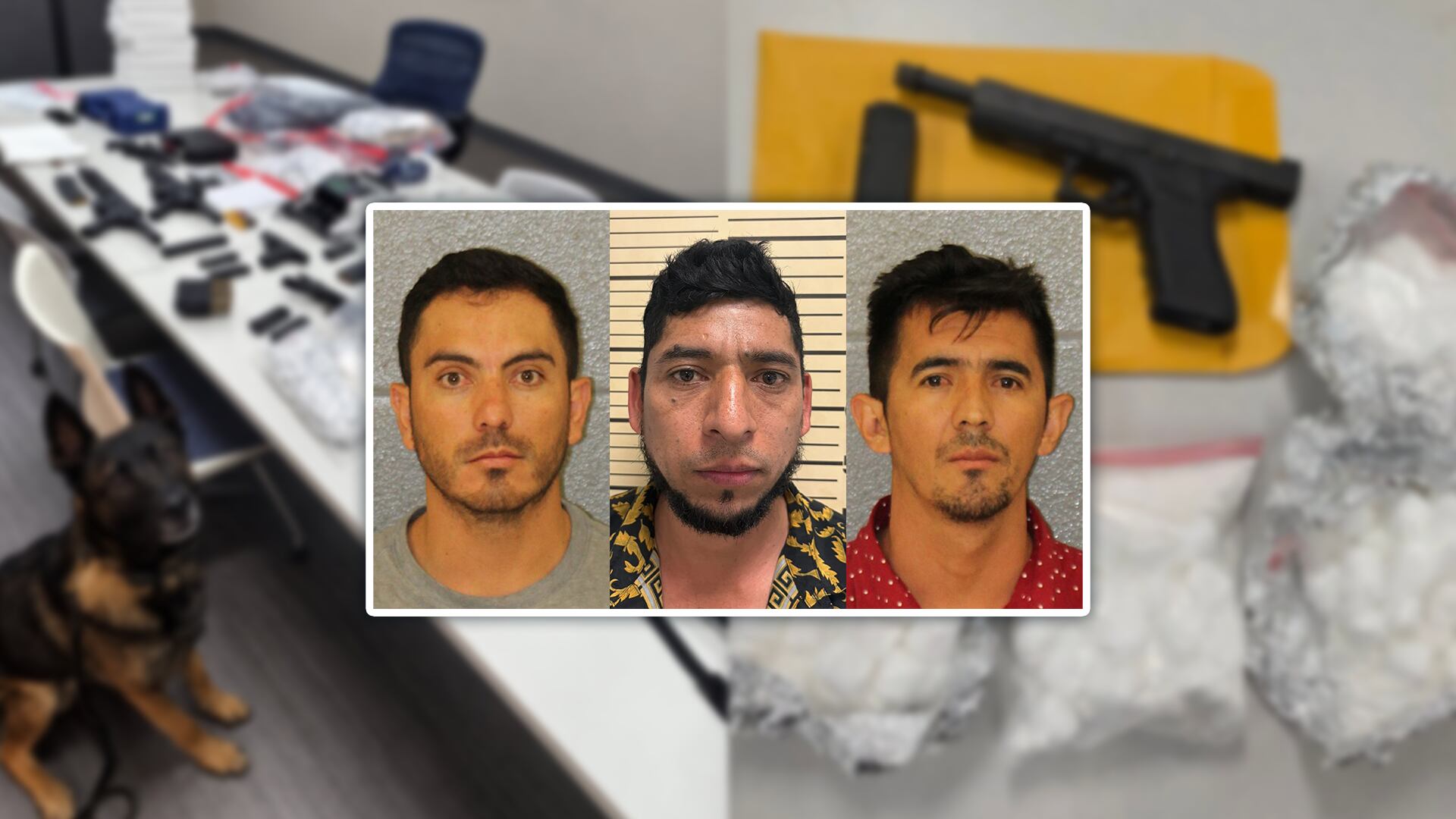 3 arrested after 8+ pounds of cocaine, guns seized amid Pineville ...