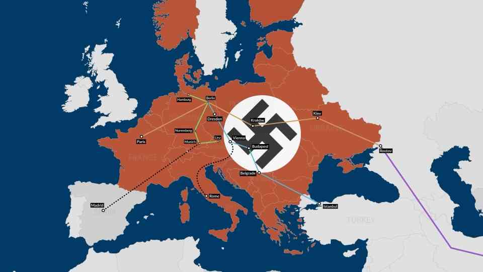 Hitler planned a 500-metre train to carry his empire