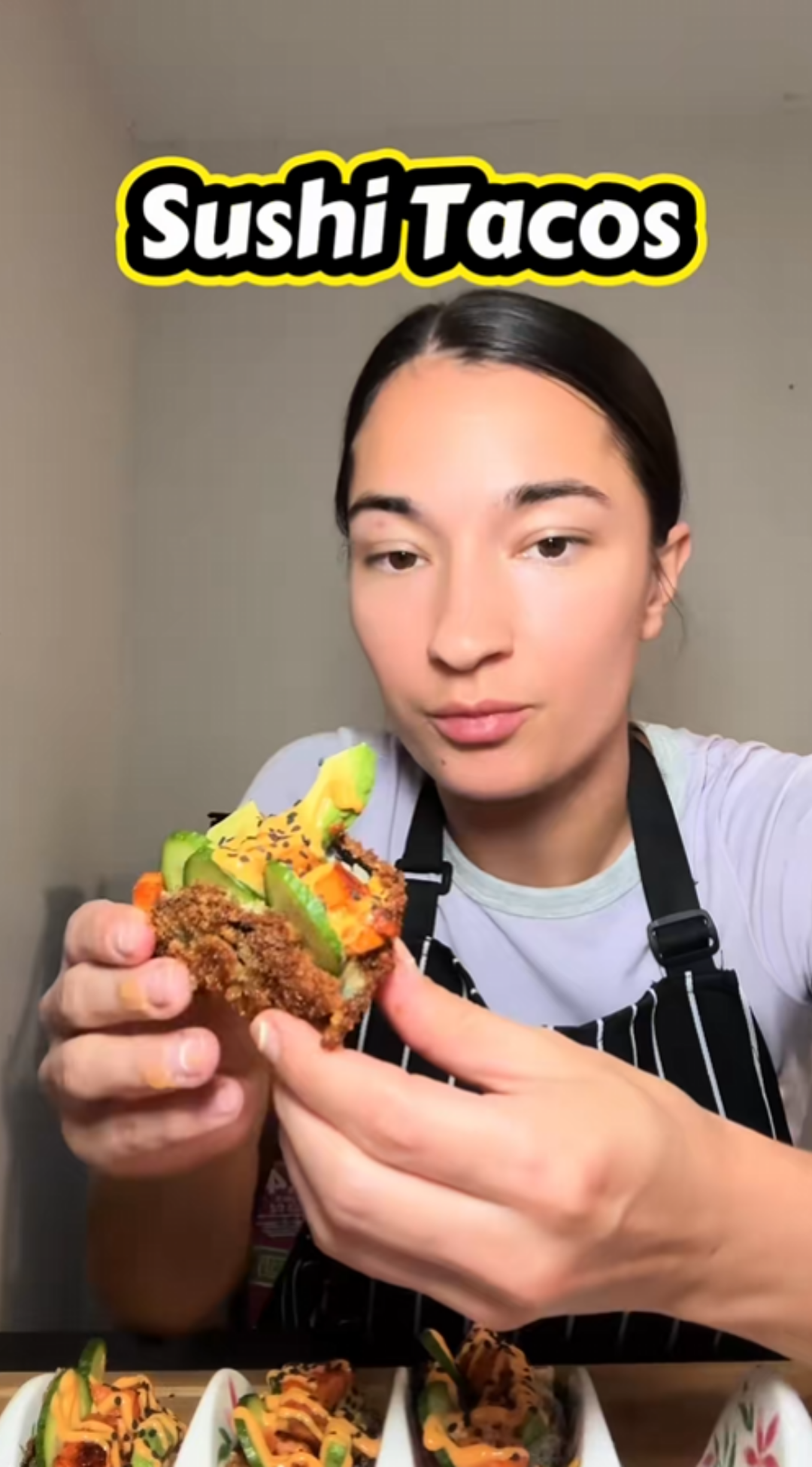 Easy sushi taco recipe with a delicious crunch