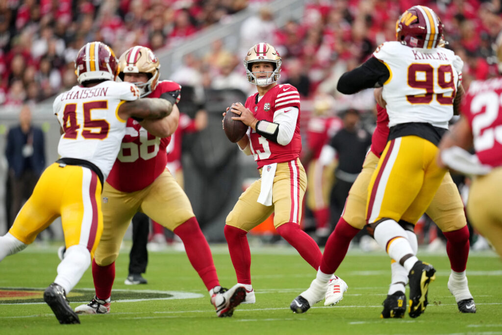 Brock Purdy sets all-time NFL record in Week 6 win over Commanders
