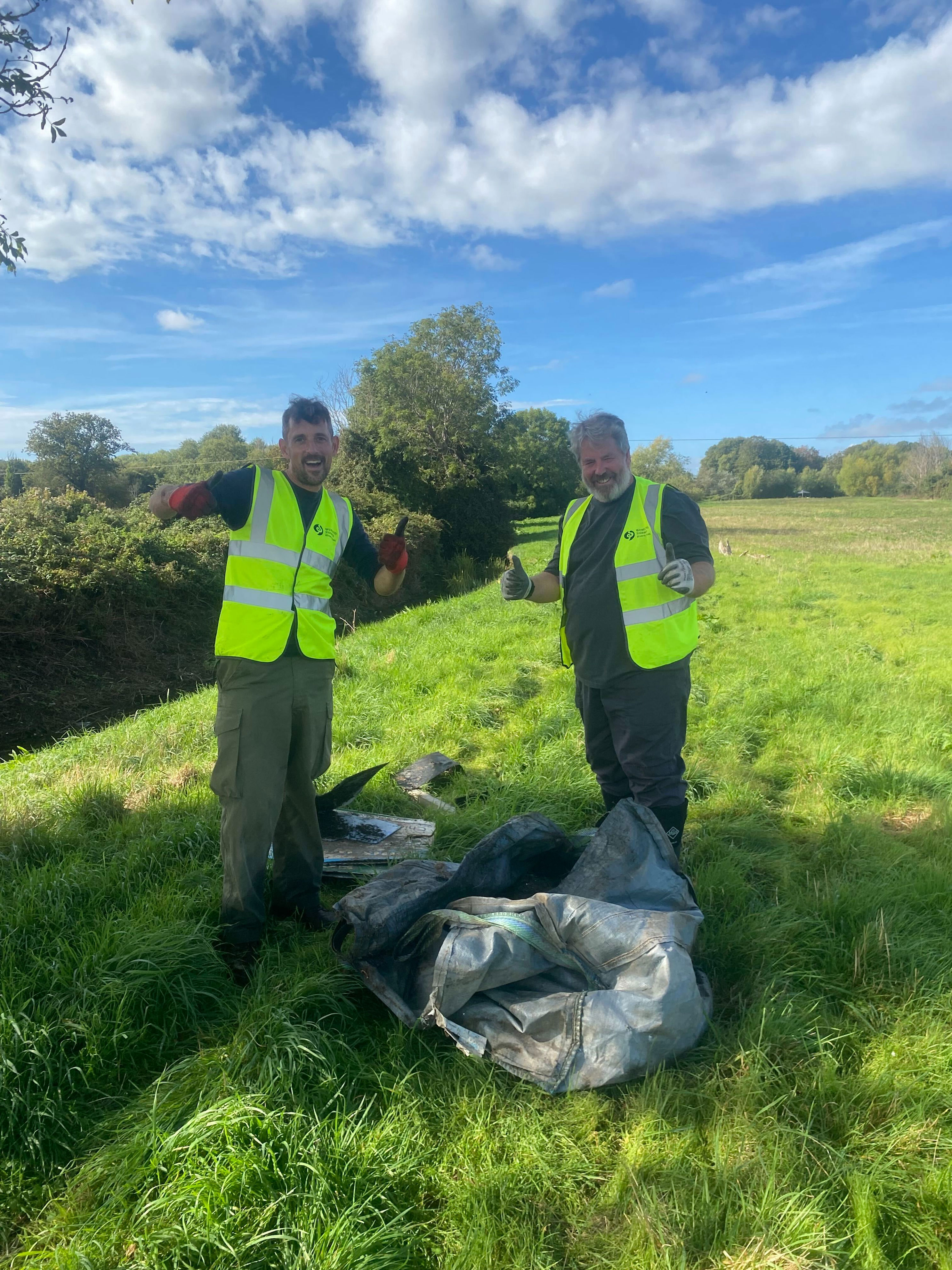Volunteers help clean up River Lavant's chalk stream