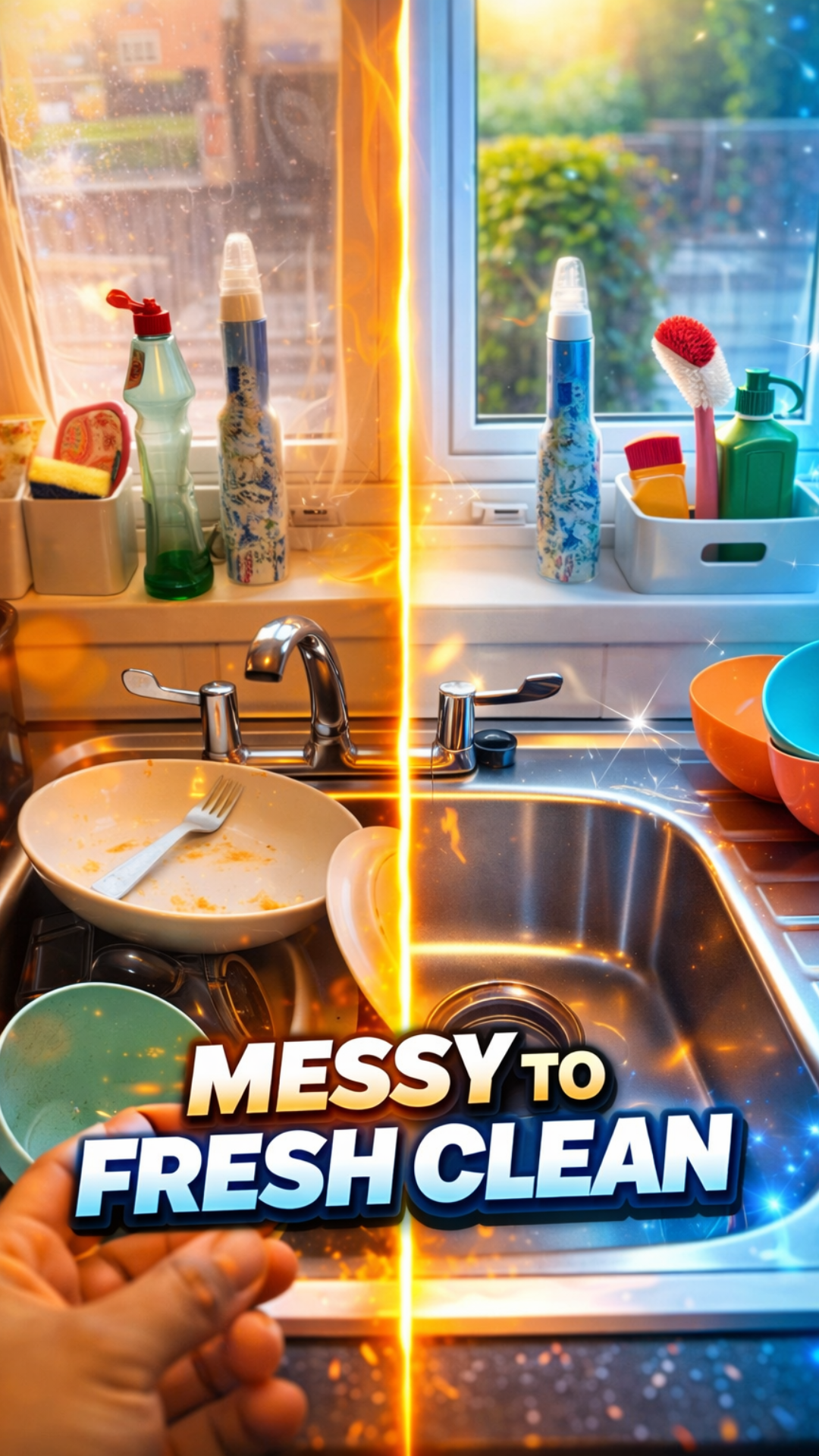 Whole house cleaning from messy to fresh