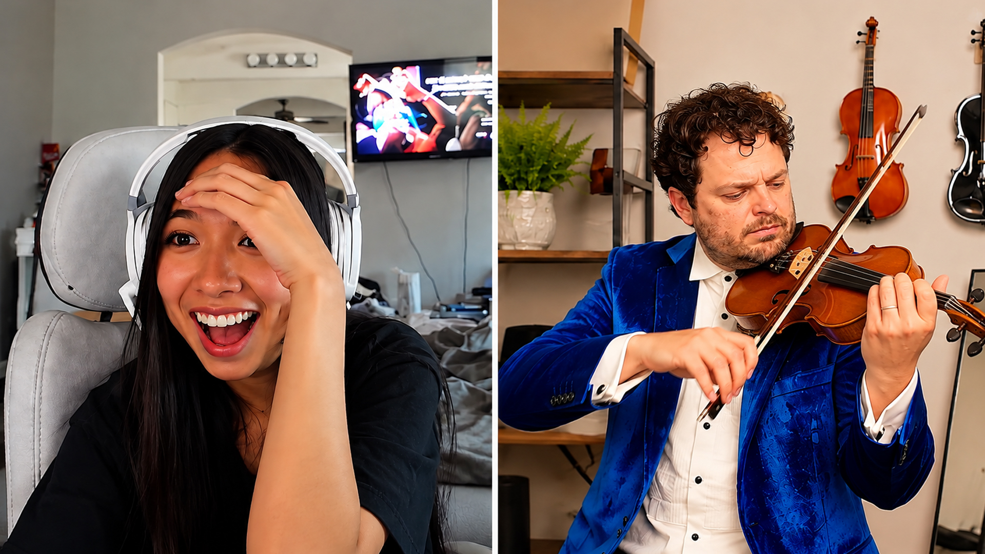Can a spontaneous live violin solo bring pure joy to an online chat ...