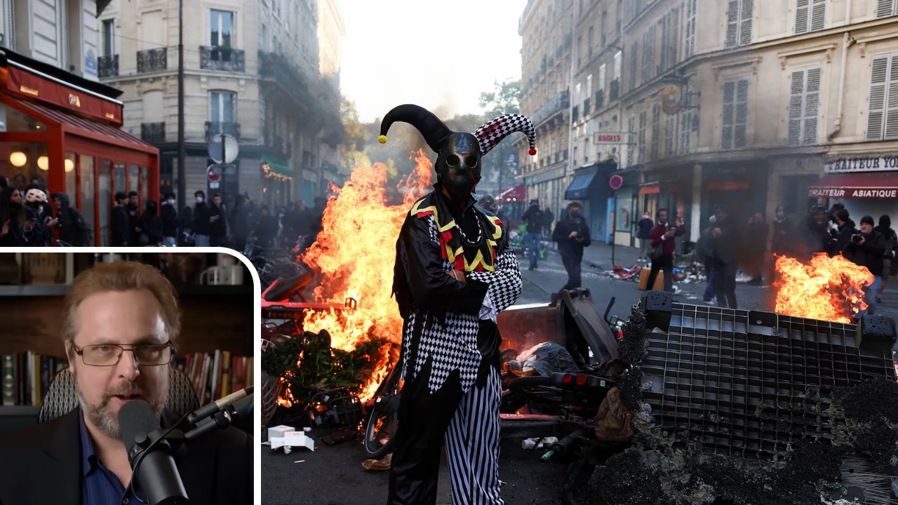 Historic French town hall burns during protests - Macron faces ...