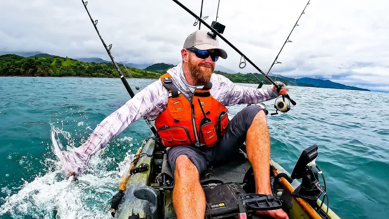 Robert Field hooks a roosterfish on a micro jig while fishing for ...