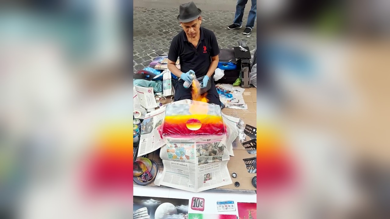 I ask a street artist to spray paint my jacket