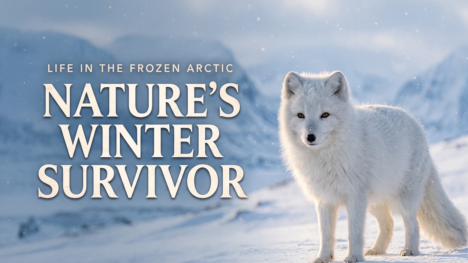 Life of an Arctic fox in winter