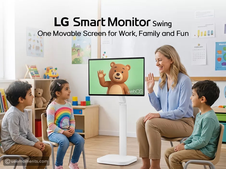 LG smart monitor swing: One movable screen for work, family and fun