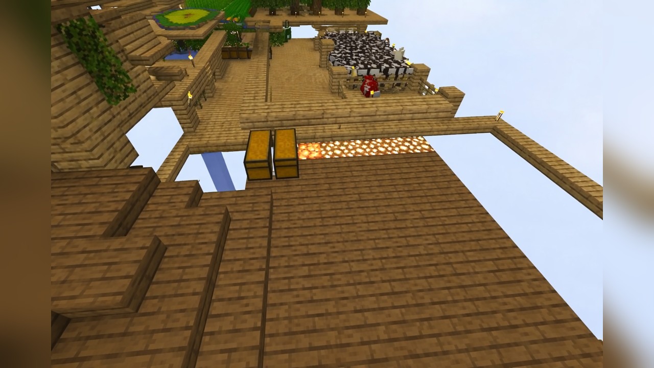 aCookieGod builds a stone generator in Minecraft One Block