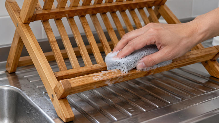 Is your wooden dish rack ready for a proper clean?