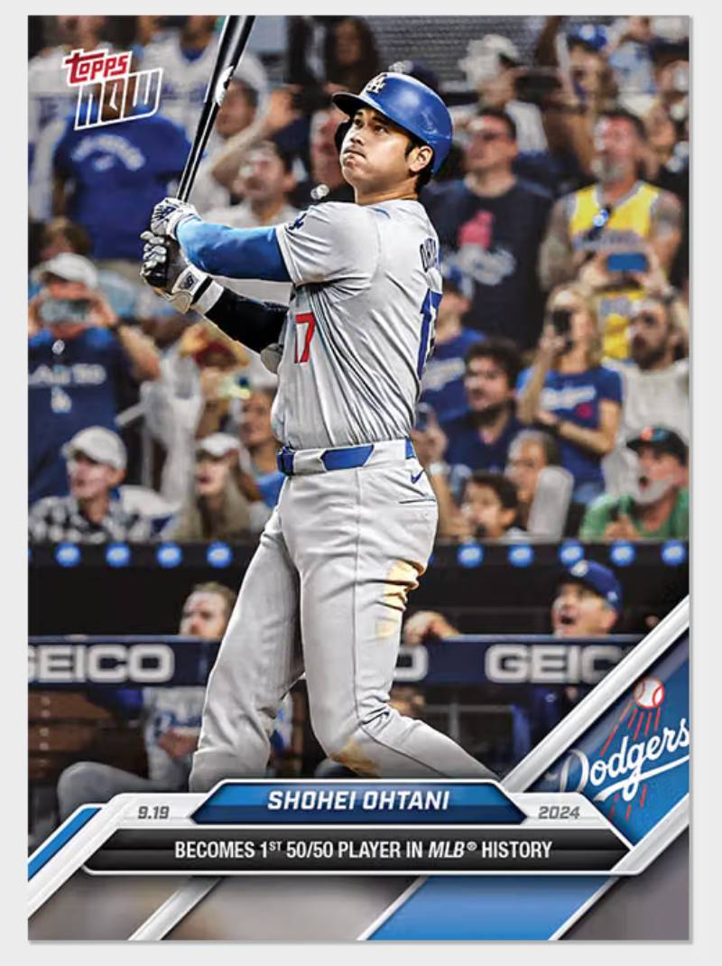 Shohei Ohtani's 50/50 Topps NOW card held the previous print-run record at 653,737 before Messi surpassed it. | Fanatics