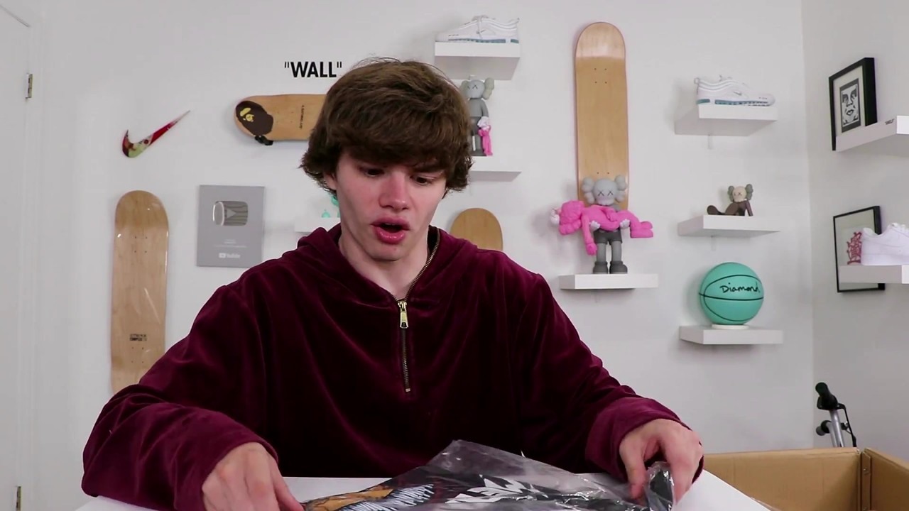 Connor unboxes Fashion Nova streetwear clothes using a ramen noodle tool