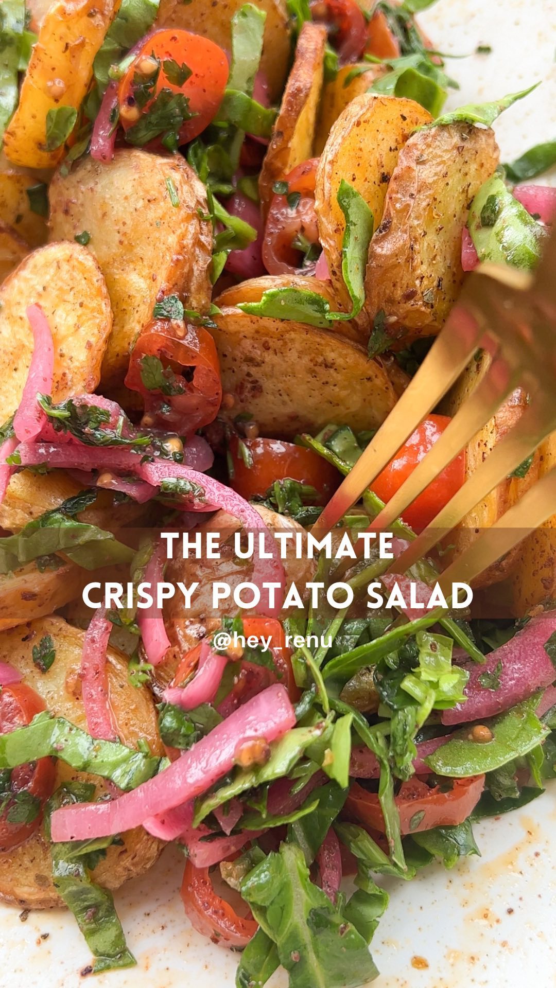 Crispy potato salad for a healthy lunch