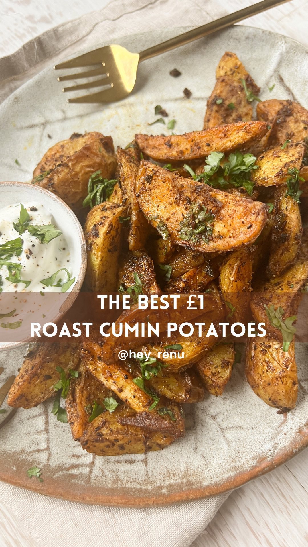 Crispy roasted cumin jeera potatoes