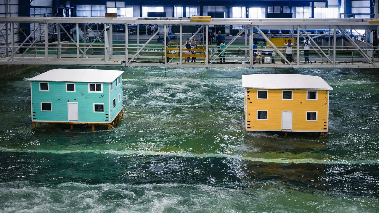 Two tiny houses faced the same simulated hurricane - one collapsed ...