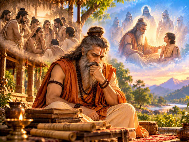Why did Ved Vyasa fear what society would say about his son?