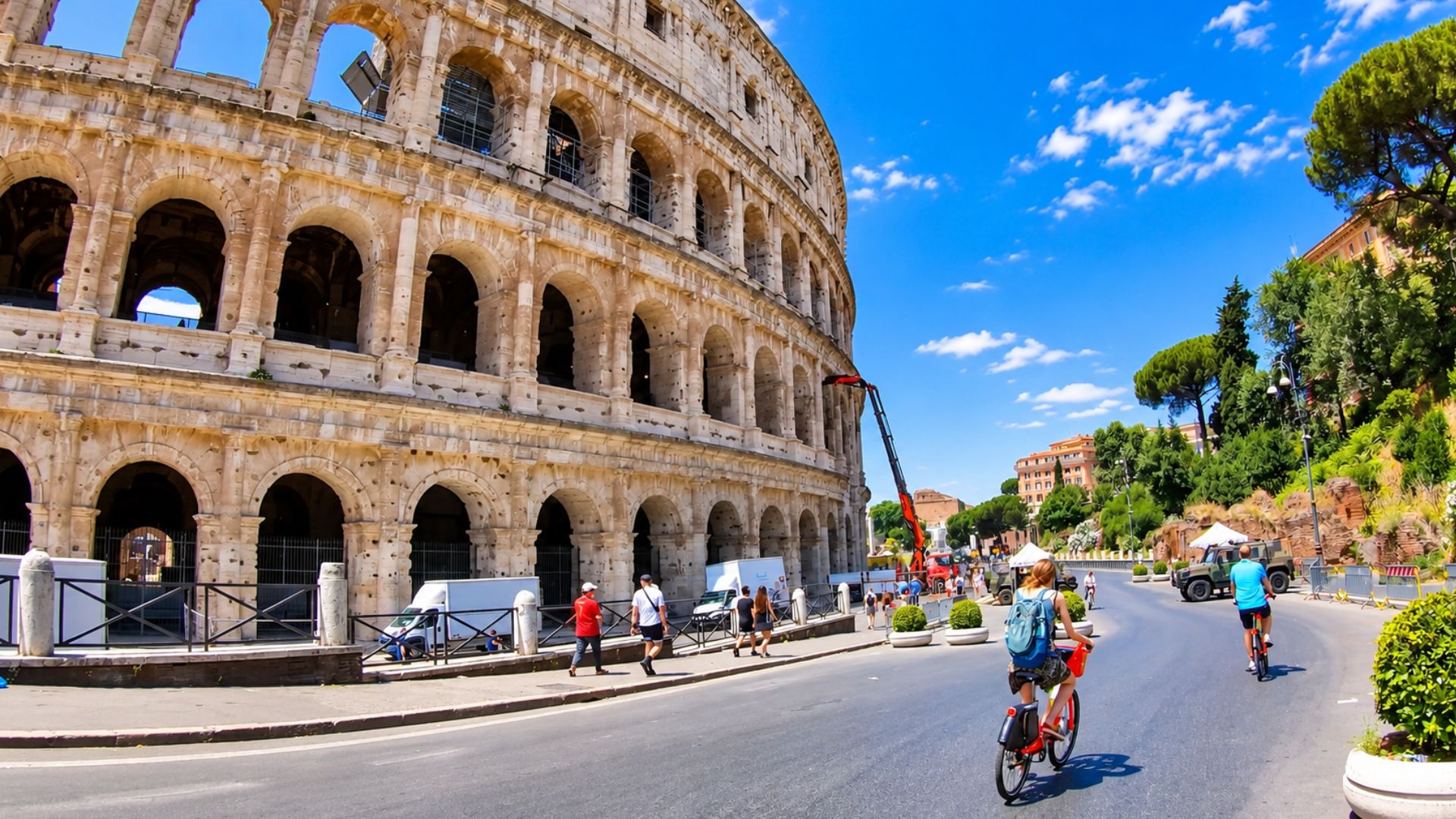 Découvrir le Colisée de Rome le long de ses rues historiques (4K)
