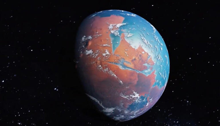 What if Mars was half land and half water?