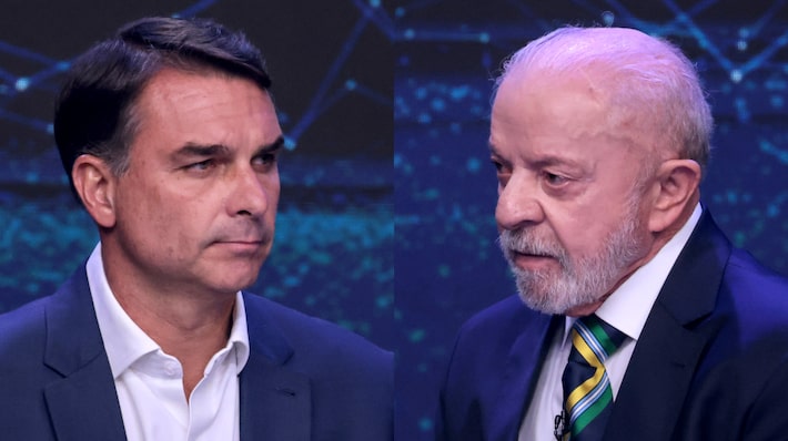 Flávio Bolsonaro e Lula disputam o segundo turno das eleições de 2026 Foto: Werther Santana/Estadão
