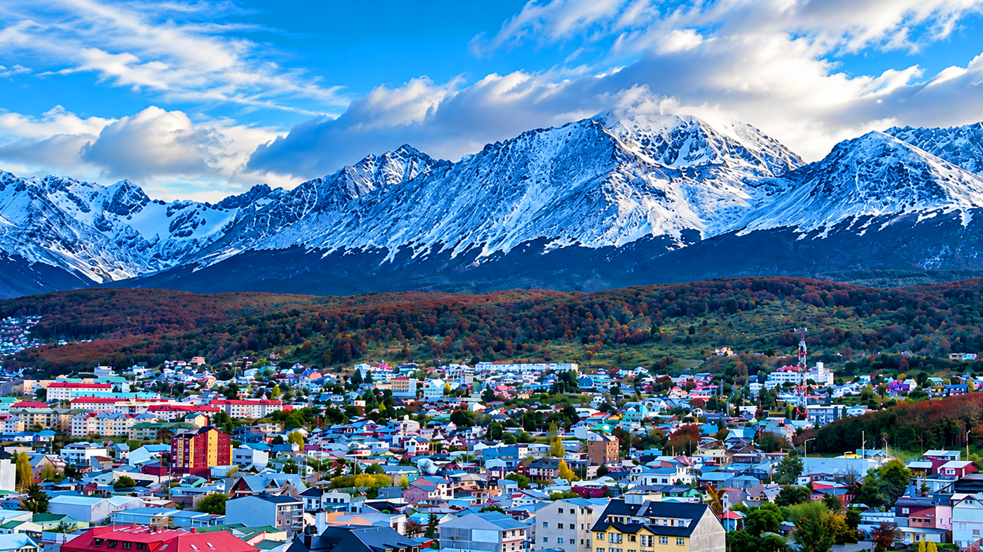 ¿Por qué Ushuaia está rodeada de montañas nevadas?