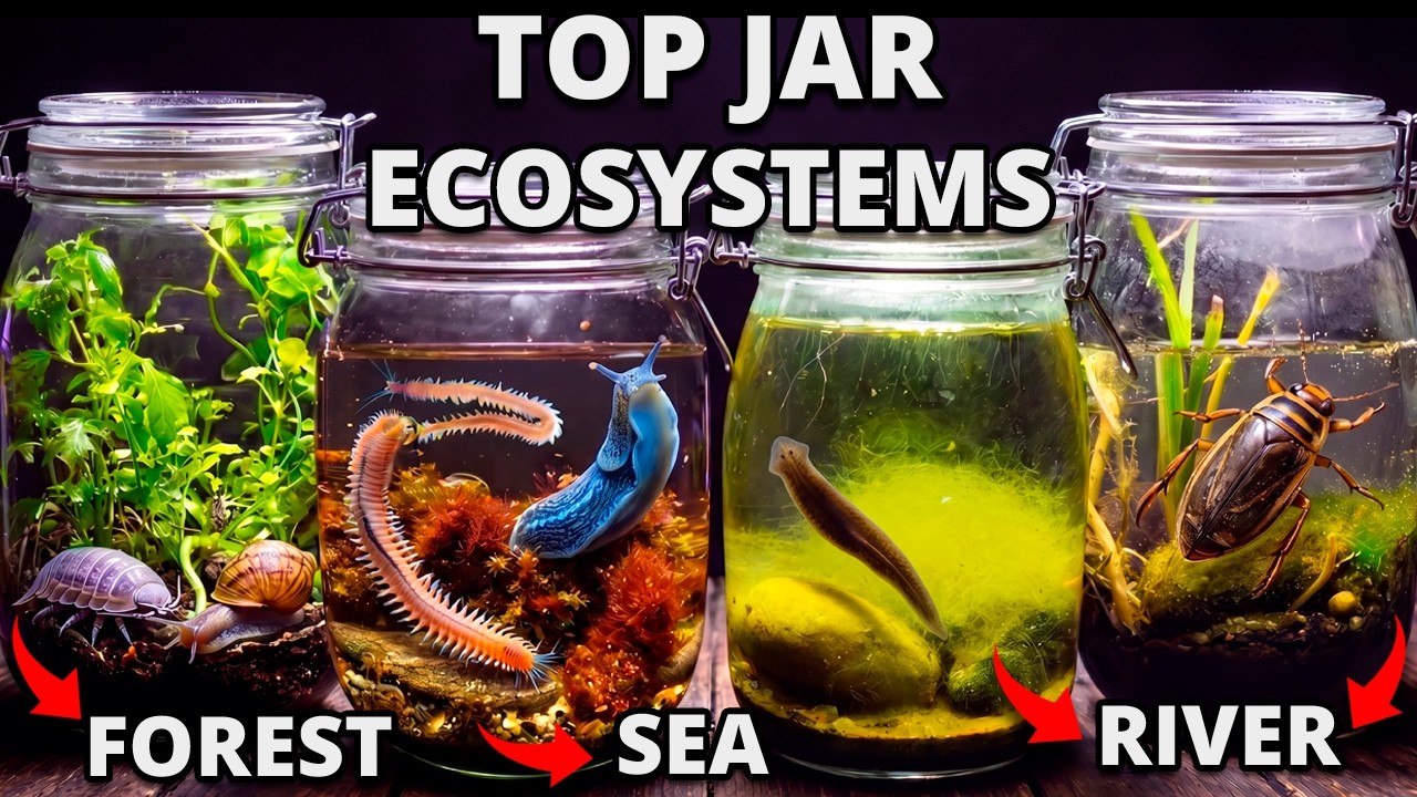 My jar rainforest started from dirt — now it’s wild 🌿