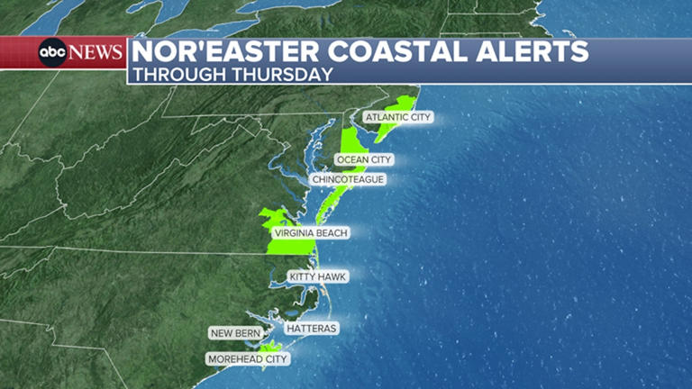 October nor'easter pummeling Mid-Atlantic coast with high winds and ...