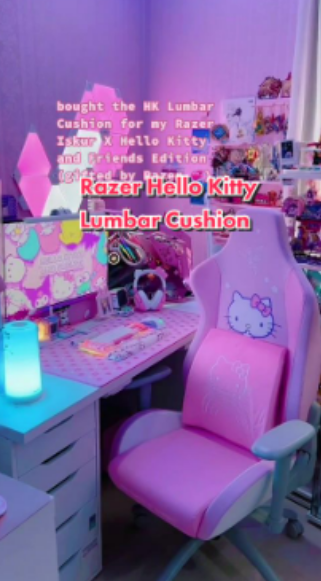 Cute Hello Kitty lumbar cushion for Sanrio lovers