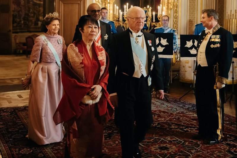 Two key royals miss glittering tiara-filled state banquet in Sweden