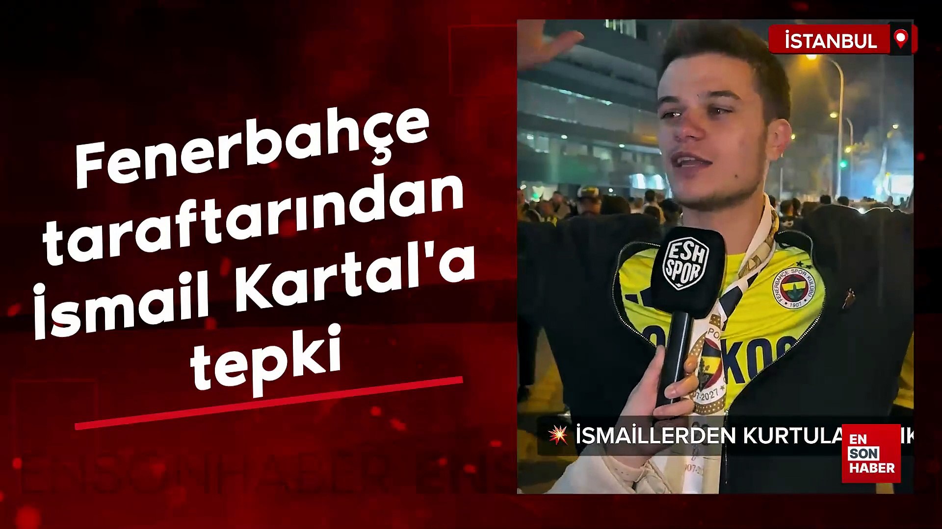 Fenerbahçe taraftarından İsmail Kartal'a tepki