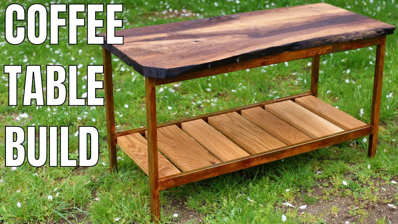 Building a live edge coffee table with a metal base!